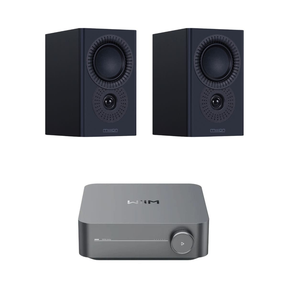 WiiM AMP + Mission LX2 Bookshelf Speakers – K&B Audio