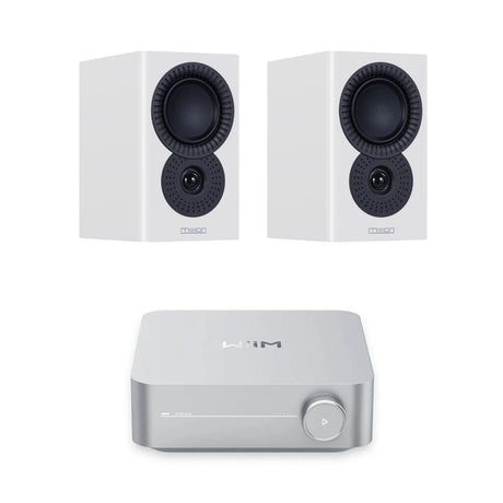 WiiM AMP + Mission LX-1 Bookshelf Speakers HiFi Systems WiiM / Mission Lux White Silver 