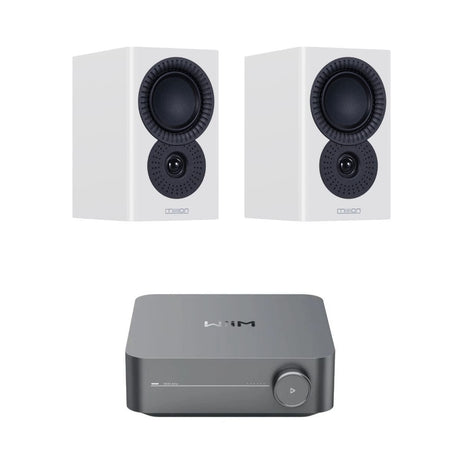 WiiM AMP + Mission LX-1 Bookshelf Speakers HiFi Systems WiiM / Mission Lux White Space Grey 