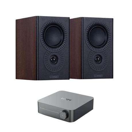 WiiM AMP + Mission LX-1 Bookshelf Speakers - K&B Audio