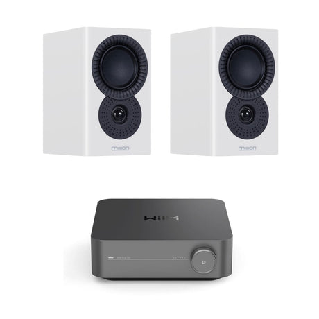 WiiM AMP + Mission LX-2 Bookshelf Speakers HiFi Systems WiiM / Mission Lux White Space Grey 