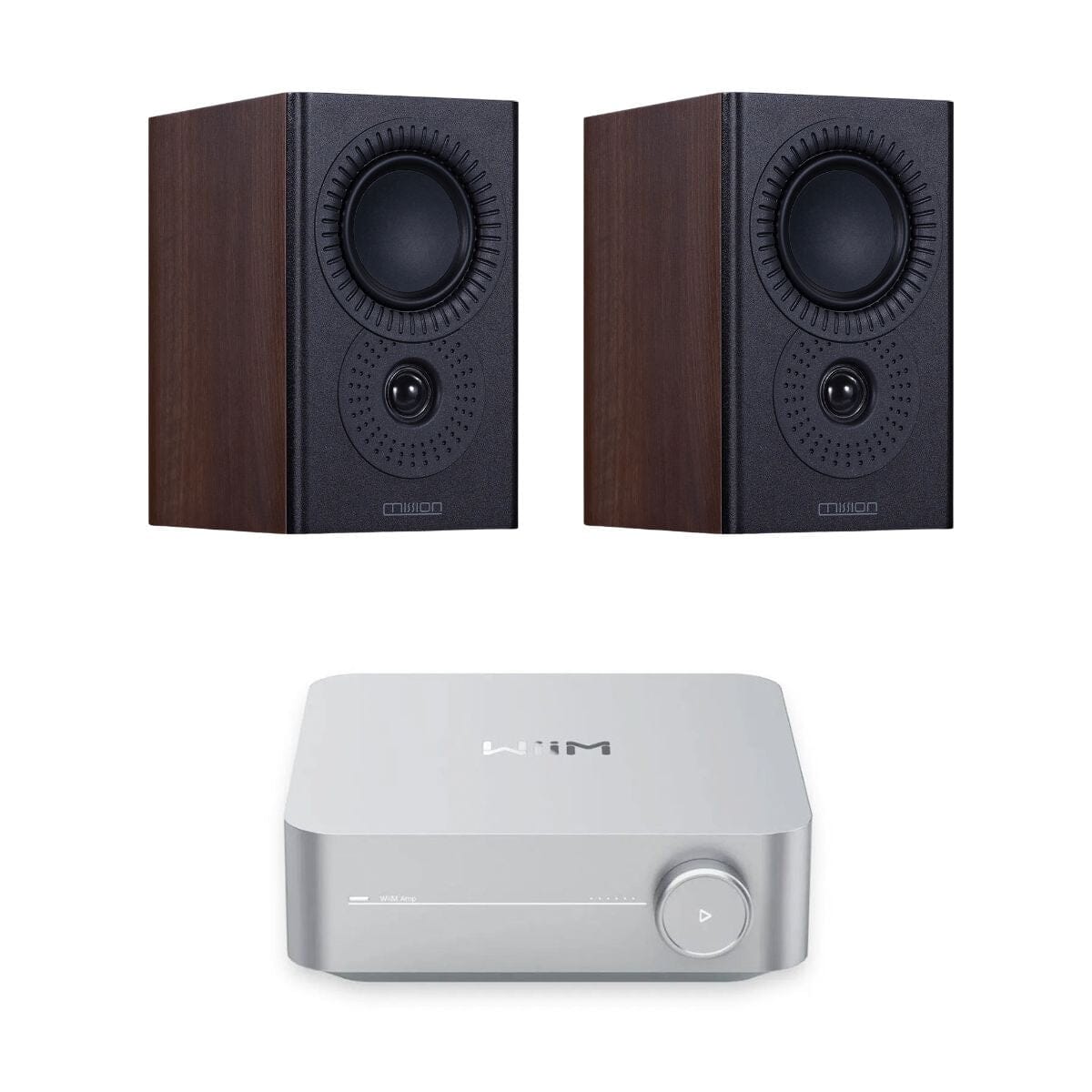 WiiM AMP + Mission LX2 Bookshelf Speakers – K&B Audio