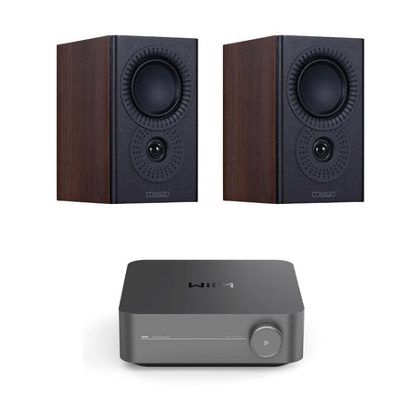 WiiM AMP + Mission LX-2 Bookshelf Speakers HiFi Systems WiiM / Mission Walnut Pearl Space Grey 