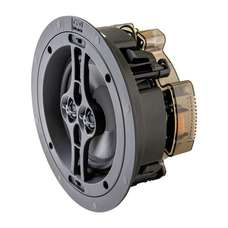 WiiM AMP Wi-Fi & Bluetooth Amplifier + OSD Audio Black Series R62DT 6.5" Single Stereo Ceiling Speaker - K&B Audio