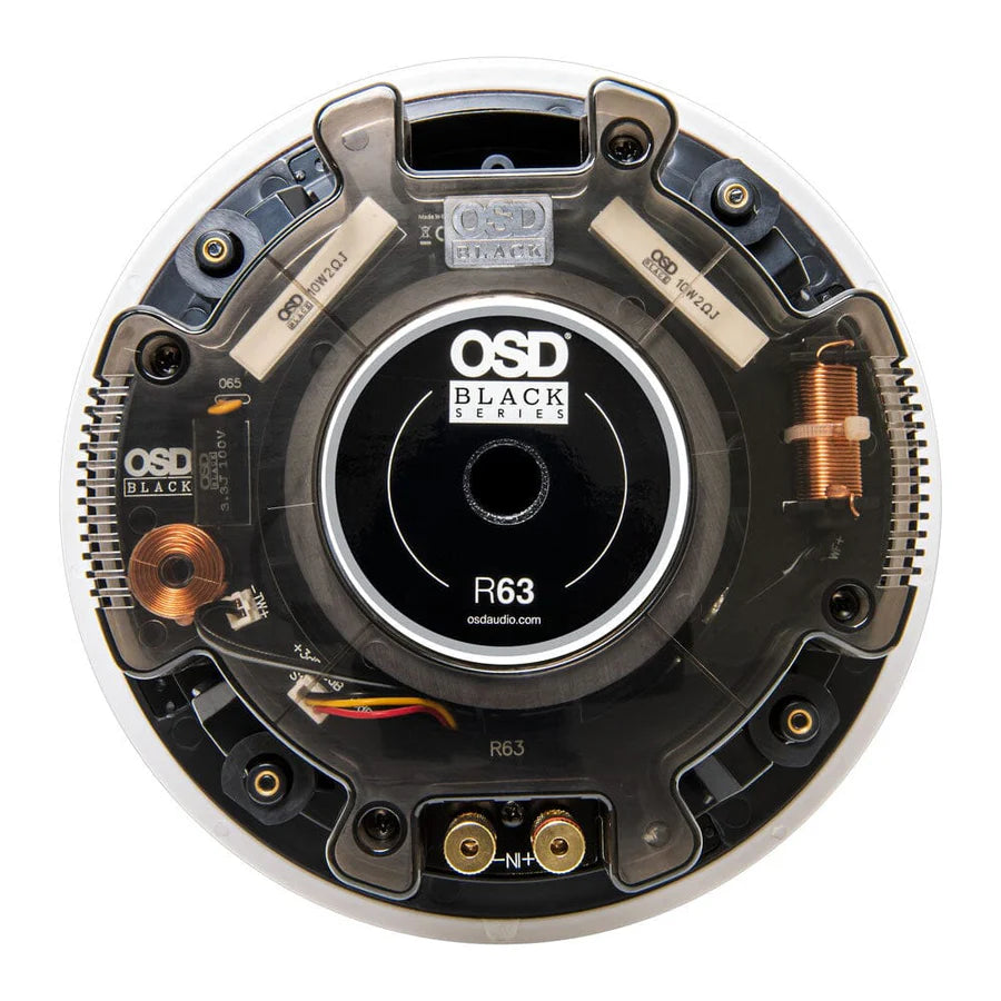 WiiM Amp Wi-Fi & Bluetooth Amplifier + OSD Audio Black Series R63 6.5" Ceiling Speakers - K&B Audio