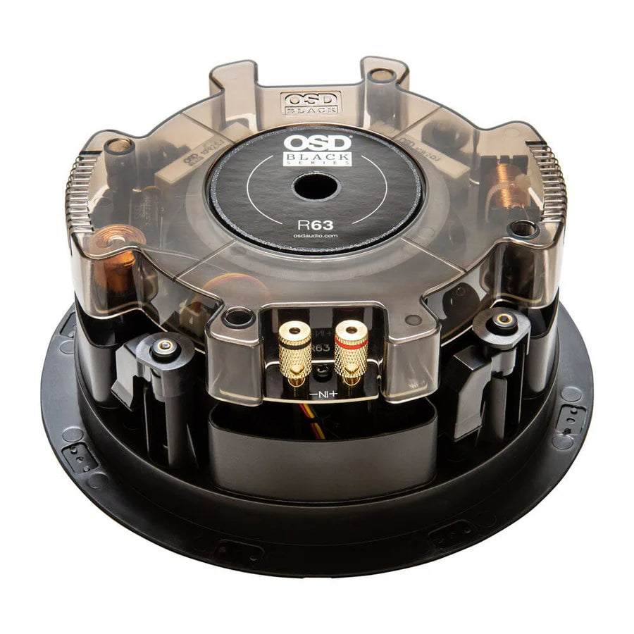 WiiM Amp Wi-Fi & Bluetooth Amplifier + OSD Audio Black Series R63 6.5" Ceiling Speakers - K&B Audio