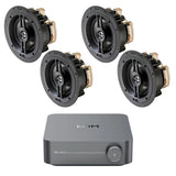 WiiM AMP Wi-Fi & Bluetooth Amplifier + OSD Audio Black Series R63 6.5" Ceiling Speakers - K&B Audio