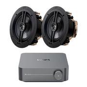 WiiM Amp Wi-Fi & Bluetooth Amplifier + OSD Audio Black Series R83 8" Ceiling Speakers - K&B Audio