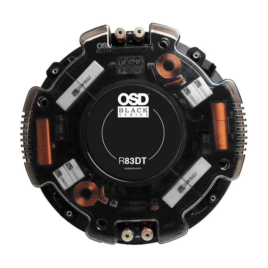 WiiM AMP Wi-Fi & Bluetooth Amplifier + OSD Audio Black Series R83DT 8" Single Stereo Ceiling Speaker - K&B Audio