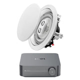 WiiM AMP Wi-Fi & Bluetooth Amplifier + OSD Audio ICE600TTWRS 6.5" Water Resistant Stereo Ceiling Speaker - K&B Audio