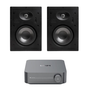 WiiM AMP Wi-Fi & Bluetooth Amplifier + OSD Audio T63 In Wall Speakers (Pair) - K&B Audio