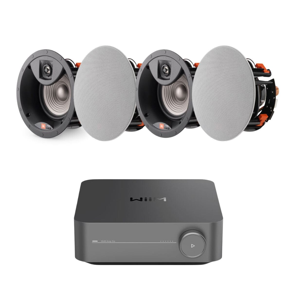 WiiM Amp Pro + JBL Studio 2 6IC 6.5" Ceiling Speakers - K&B Audio