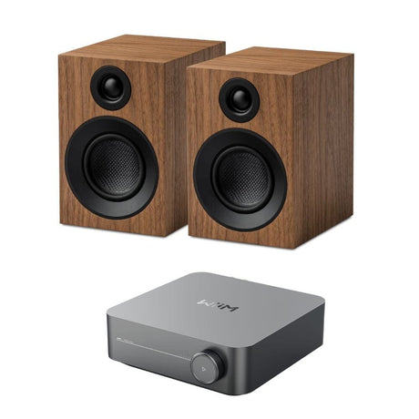 WiiM AMP + Pro-Ject Speaker Box 3E Carbon 3" Bookshelf Speakers HiFi Systems WiiM Walnut 