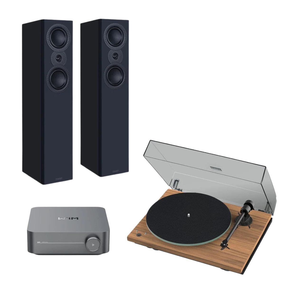 WiiM AMP + Pro-Ject T1 Phono SB + Mission LX Floorstanding Speakers - K&B Audio
