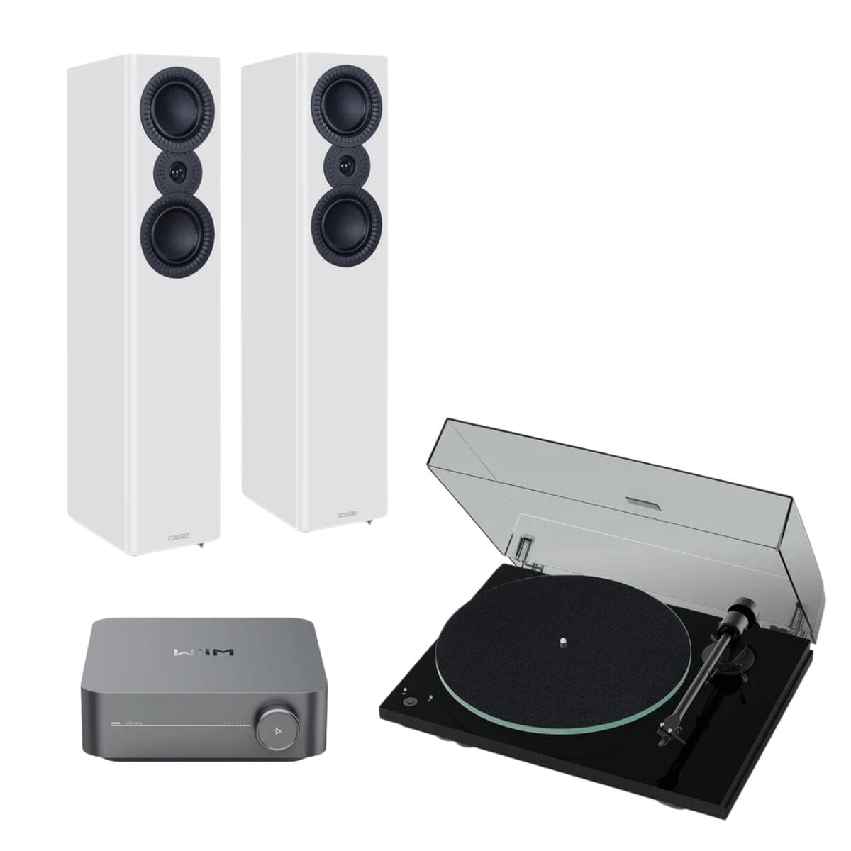 WiiM AMP + Pro-Ject T1 Phono SB + Mission LX Floorstanding Speakers - K&B Audio