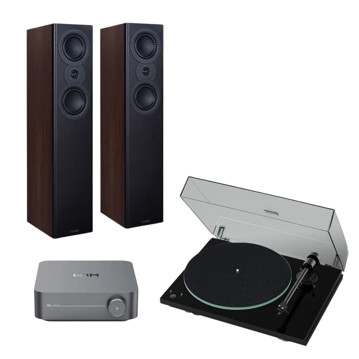 WiiM AMP + Pro-Ject T1 Phono SB + Mission LX Floorstanding Speakers - K&B Audio