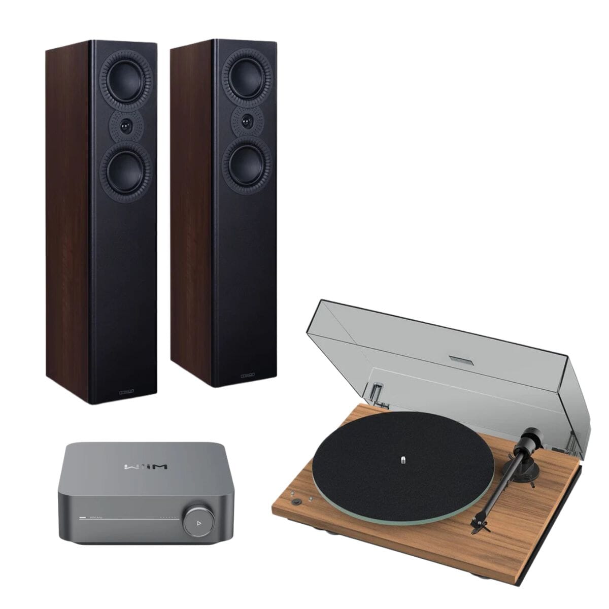 WiiM AMP + Pro-Ject T1 Phono SB + Mission LX Floorstanding Speakers - K&B Audio
