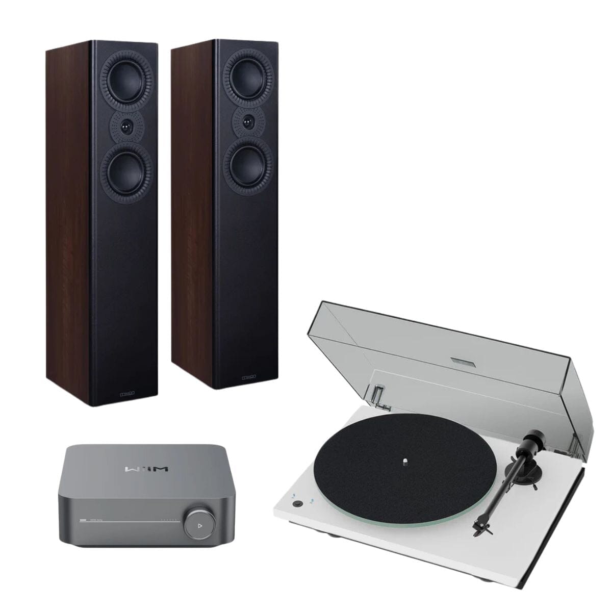WiiM AMP + Pro-Ject T1 Phono SB + Mission LX Floorstanding Speakers - K&B Audio