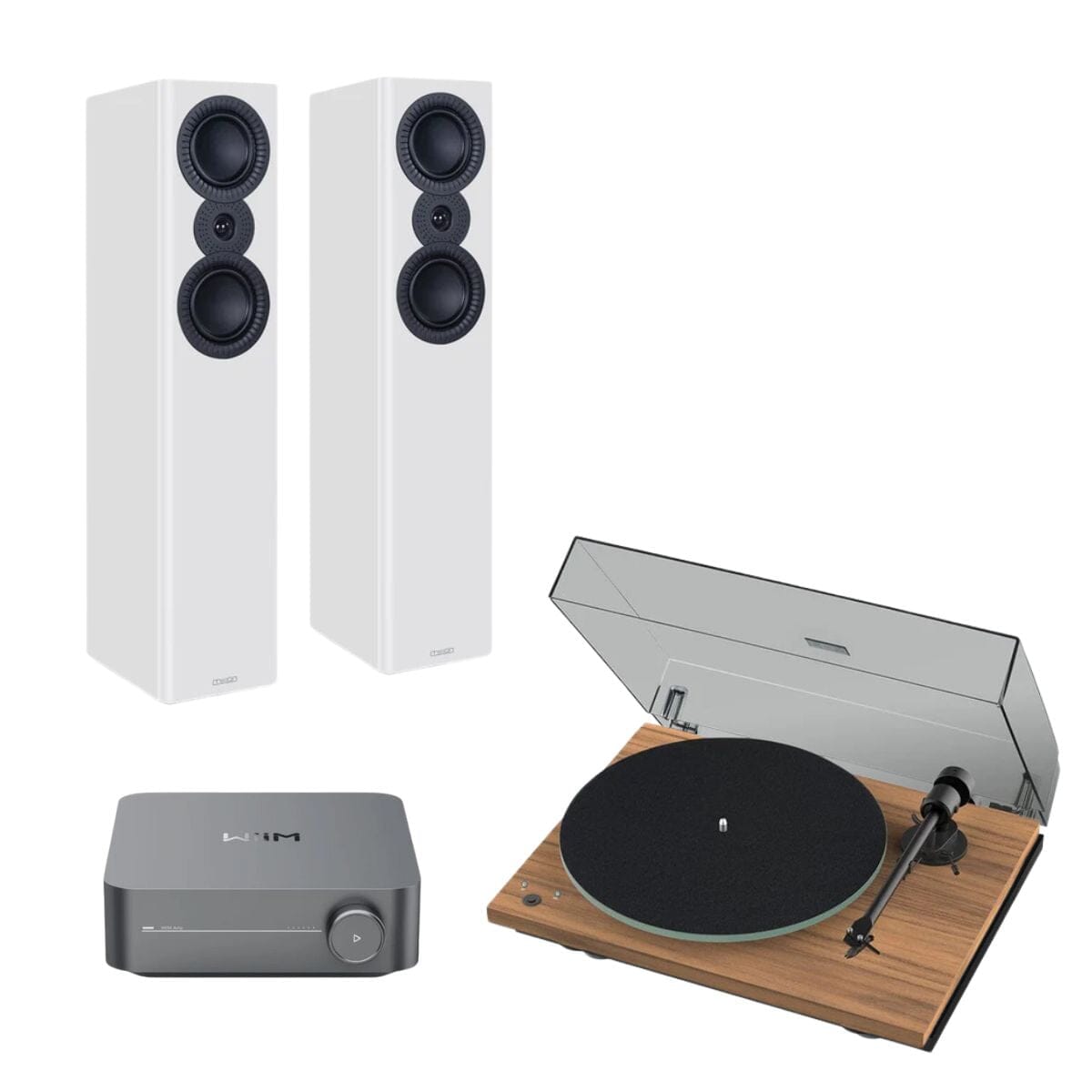 WiiM AMP + Pro-Ject T1 Phono SB + Mission LX Floorstanding Speakers - K&B Audio