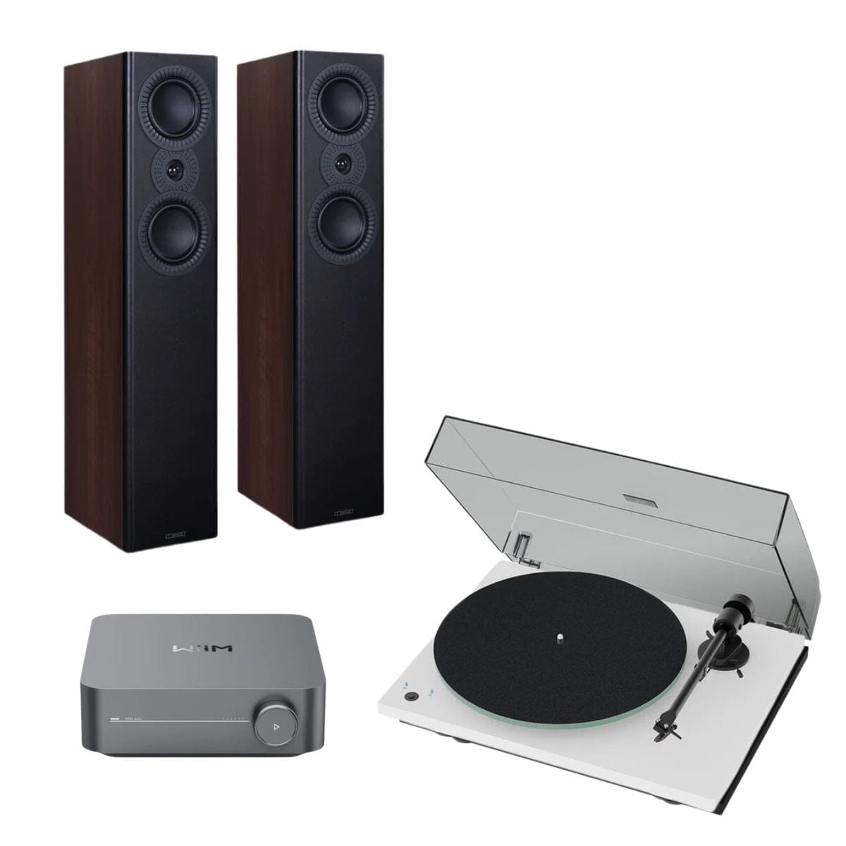 WiiM AMP + Pro-Ject T1 Phono SB + Mission LX Floorstanding Speakers - K&B Audio