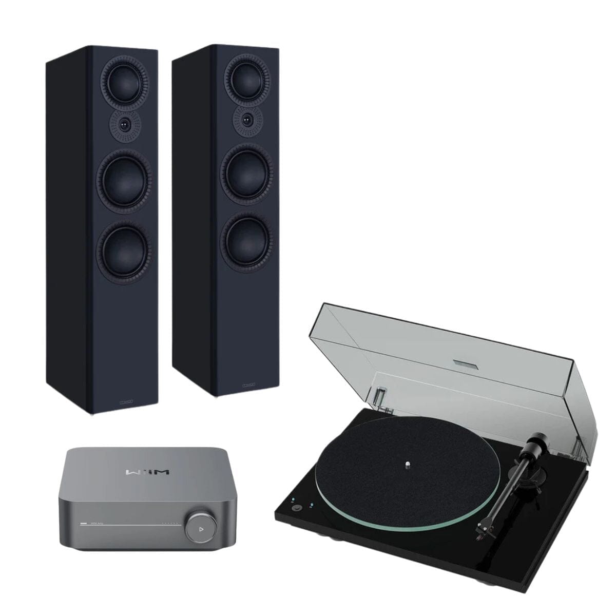 WiiM AMP + Pro-Ject T1 Phono SB + Mission LX Floorstanding Speakers - K&B Audio