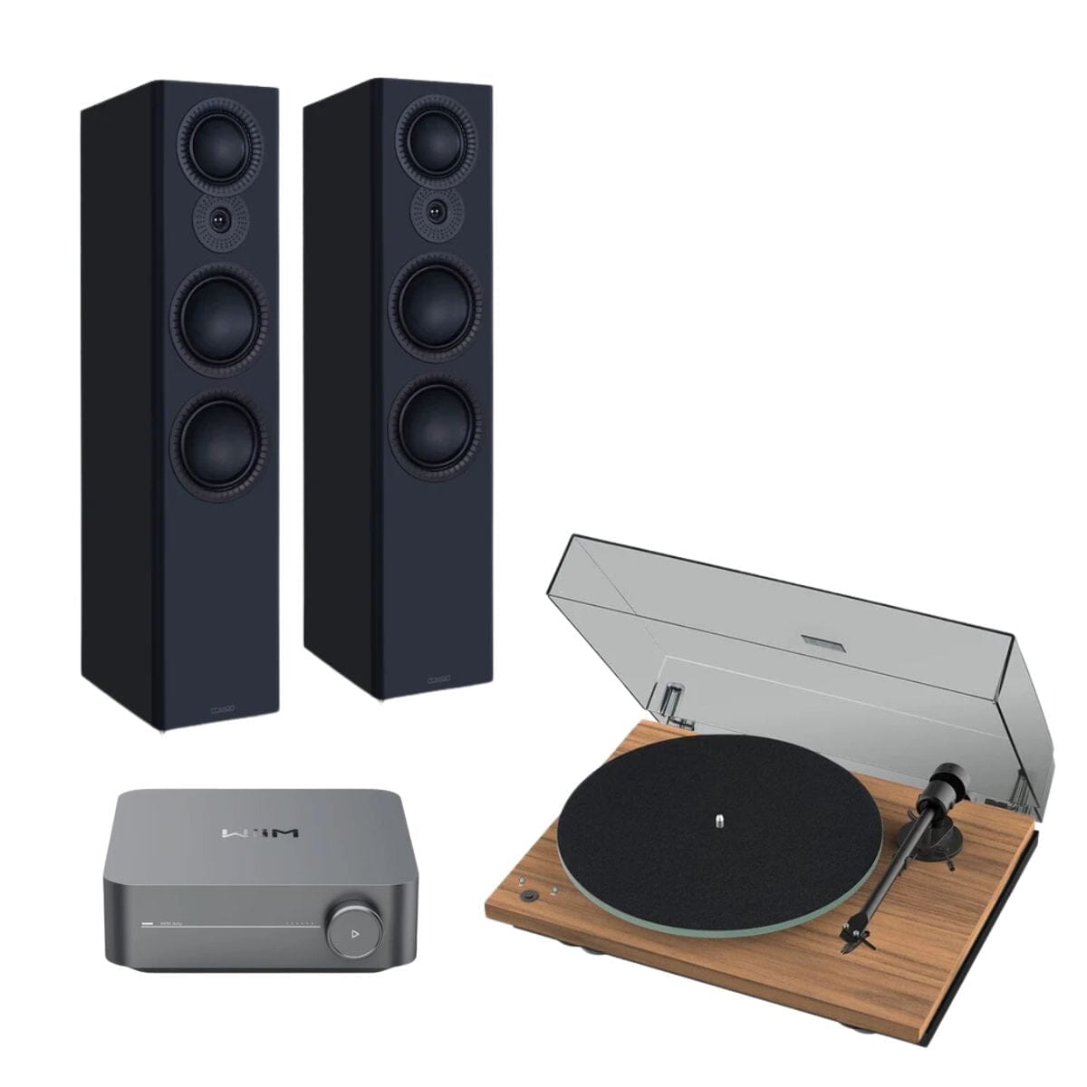 WiiM AMP + Pro-Ject T1 Phono SB + Mission LX Floorstanding Speakers - K&B Audio