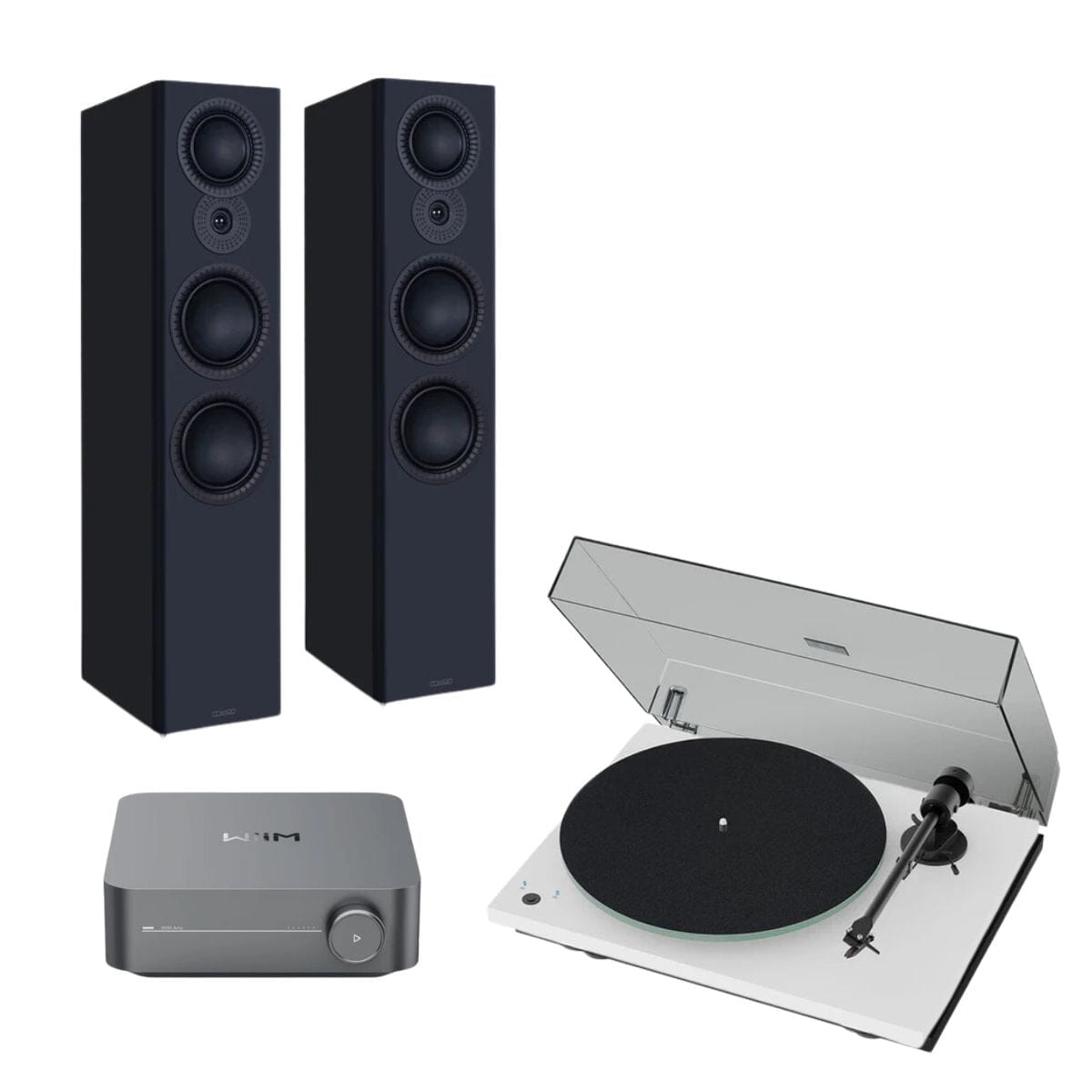 WiiM AMP + Pro-Ject T1 Phono SB + Mission LX Floorstanding Speakers - K&B Audio