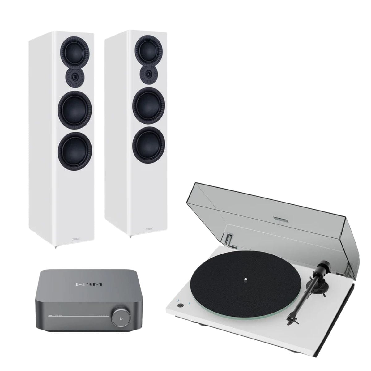 WiiM AMP + Pro-Ject T1 Phono SB + Mission LX Floorstanding Speakers - K&B Audio