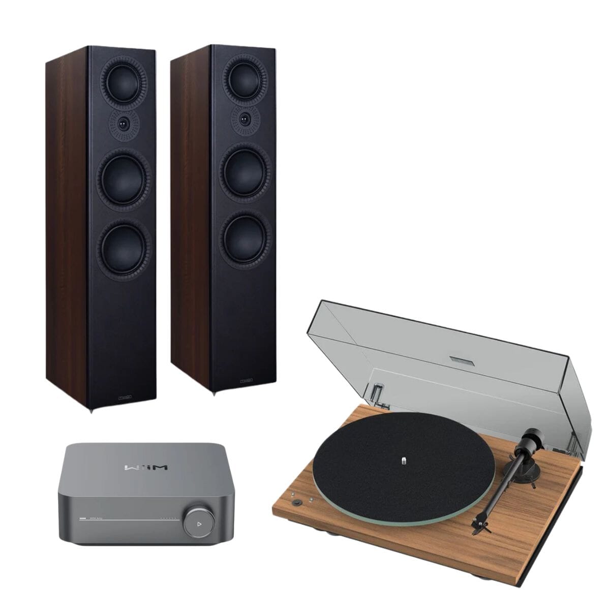 WiiM AMP + Pro-Ject T1 Phono SB + Mission LX Floorstanding Speakers - K&B Audio