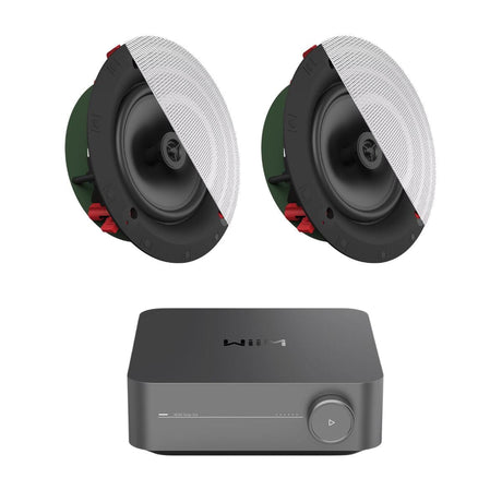 WiiM AMP Pro + Klipsch CS-18C 8" Ceiling Speakers - K&B Audio