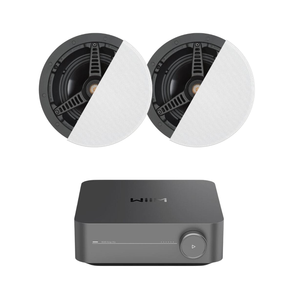 WiiM AMP Pro + Monitor Audio C165 6.5" Ceiling Speakers (Pair) - K&B Audio
