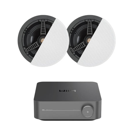 WiiM AMP Pro + Monitor Audio C165 6.5" Ceiling Speakers (Pair) - K&B Audio