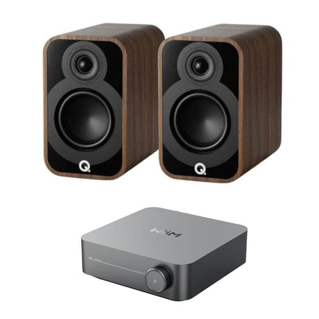 WiiM AMP + Q Acoustics 5010 4.5" Bookshelf Speakers HiFi Systems WiiM Rosewood 