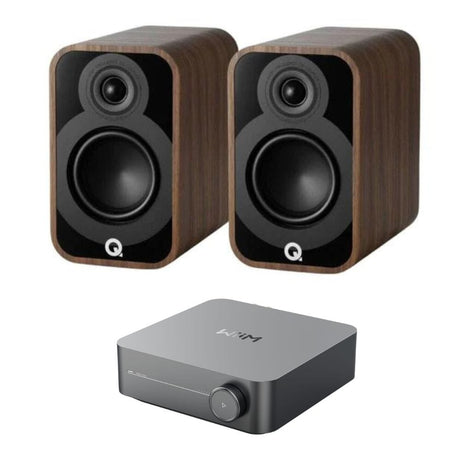 WiiM AMP + Q Acoustics 5020 5" Bookshelf Speakers HiFi Systems WiiM Rosewood 