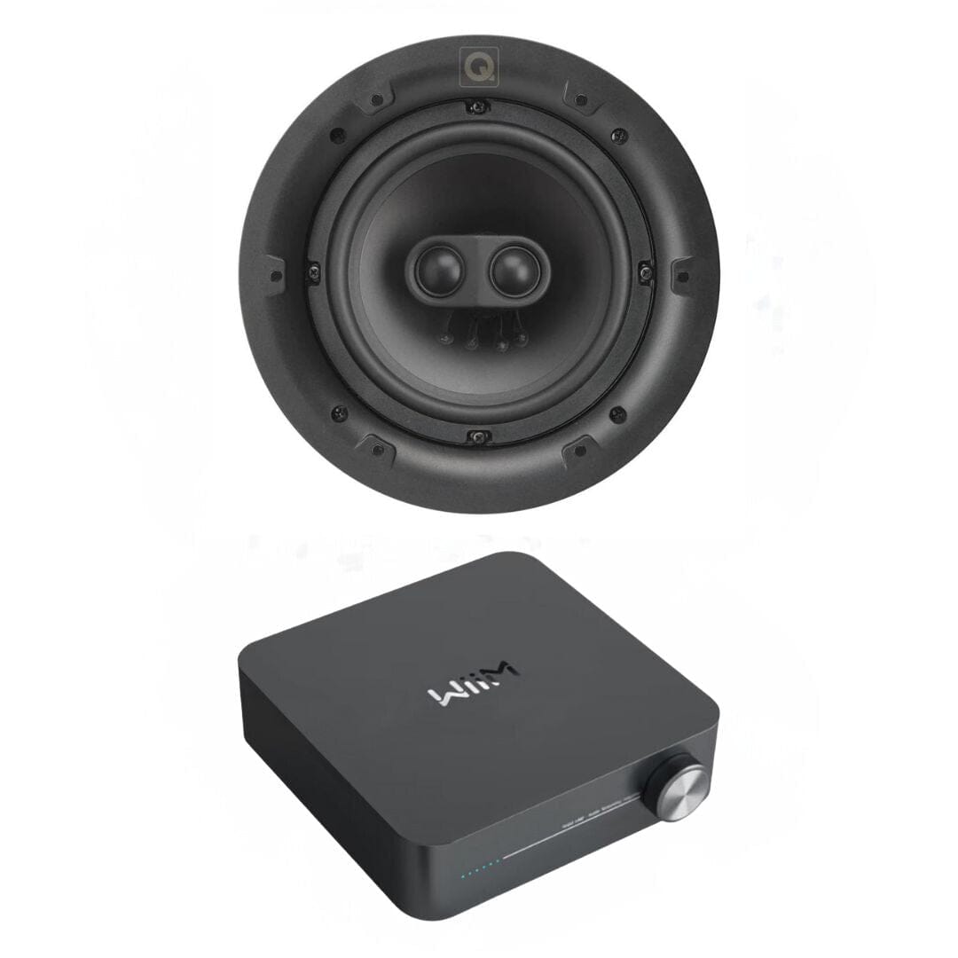 WiiM AMP WiFi & Bluetooth Ceiling Speaker System with Q Acoustics 6.5" Speaker - K&B Audio