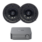 WiiM Amp Wi-Fi & Bluetooth Amplifier + Q Acoustics QI65CP 6.5" High Performance Ceiling Speakers - K&B Audio