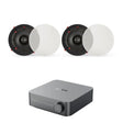 WiiM AMP + QI65CWE 6.5" Bathroom Ceiling Speaker System with Wi-Fi & Bluetooth - K&B Audio