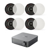 WiiM AMP + QI80CE 8" Ceiling Speaker System with Wi-Fi, Bluetooth, HDMI - K&B Audio