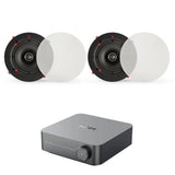WiiM AMP + QI80CE 8" Ceiling Speaker System with Wi-Fi, Bluetooth, HDMI - K&B Audio
