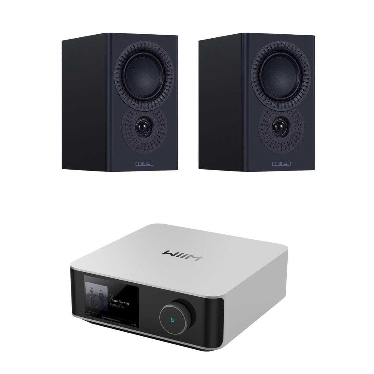 WiiM Amp Ultra + Mission LX-1 Bookshelf Speakers - K&B Audio