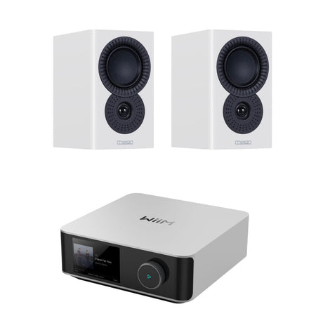 WiiM AMP Ultra + Mission LX-1 Bookshelf Speakers HiFi Systems WiiM / Mission Lux White Silver 