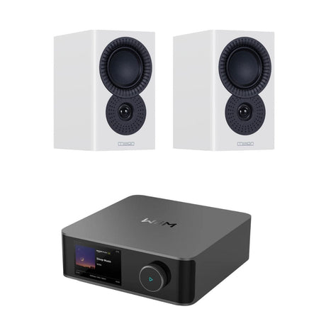 WiiM AMP Ultra + Mission LX-1 Bookshelf Speakers HiFi Systems WiiM / Mission Lux White Space Grey 