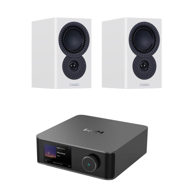 WiiM AMP Ultra + Mission LX-1 Bookshelf Speakers HiFi Systems WiiM / Mission Lux White Space Grey 