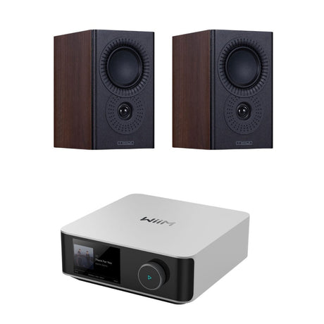WiiM AMP Ultra + Mission LX-1 Bookshelf Speakers HiFi Systems WiiM / Mission Walnut Pearl Silver 