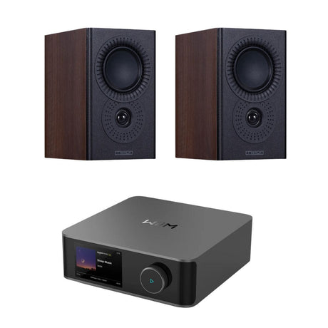 WiiM AMP Ultra + Mission LX-2 Bookshelf Speakers HiFi Systems WiiM / Mission Walnut Pearl Space Grey 