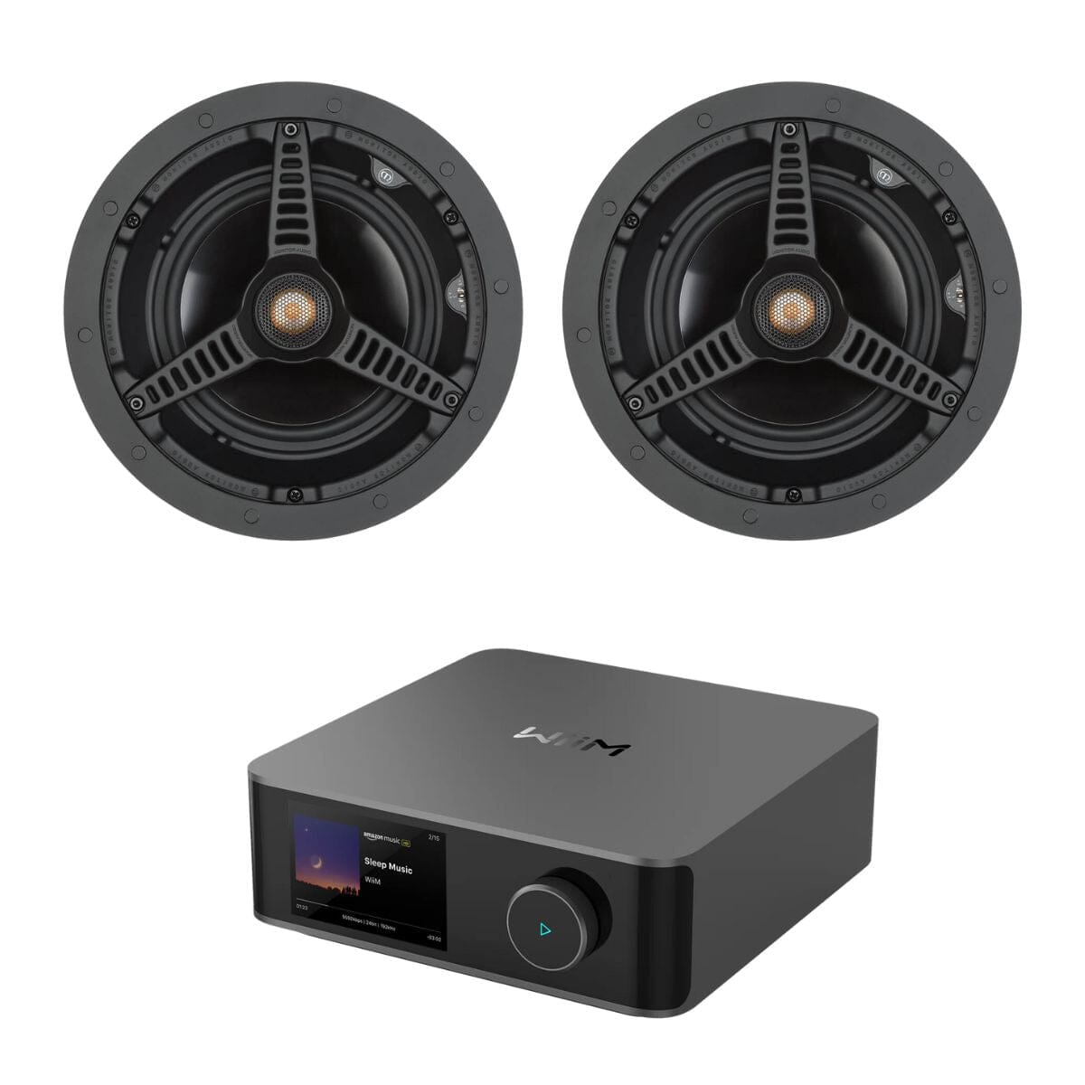 WiiM AMP Ultra + Monitor Audio C180 Ceiling Speakers - 8" - K&B Audio