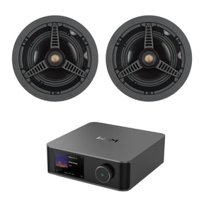 WiiM AMP Ultra + Monitor Audio C180 Ceiling Speakers - 8" - K&B Audio