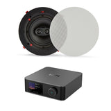 WiiM AMP Ultra + QI65CWE 6.5" Bathroom Ceiling Speaker System with Wi-Fi & Bluetooth - K&B Audio