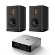 WiiM AMP Ultra + Wharfedale EVO 5.1 Bookshelf Speakers (Pair) - K&B Audio