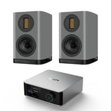 WiiM AMP Ultra + Wharfedale EVO 5.1 Bookshelf Speakers (Pair) - K&B Audio